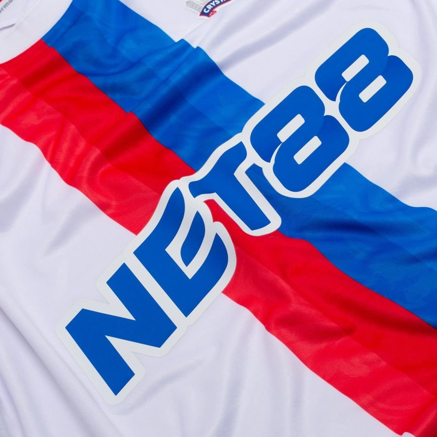 close up view of the Macron Crystal Palace Away Shirt 2025/26