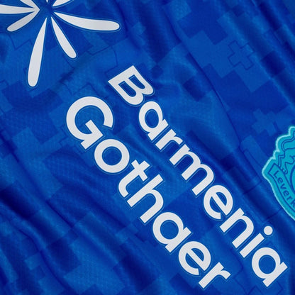 close up view of the New Balance Bayer Leverkusen 2025/26 Third Blue Shirt