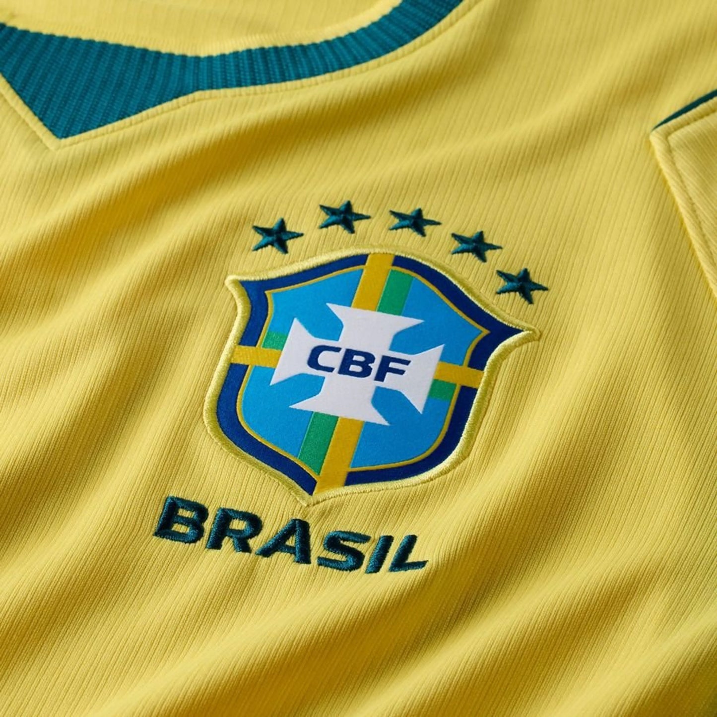 close up view of the Nike Brazil World Cup 2026 Home Yellow Shirt