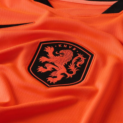 close up view of the Nike Holland World Cup 2026 Home Orange Shirt