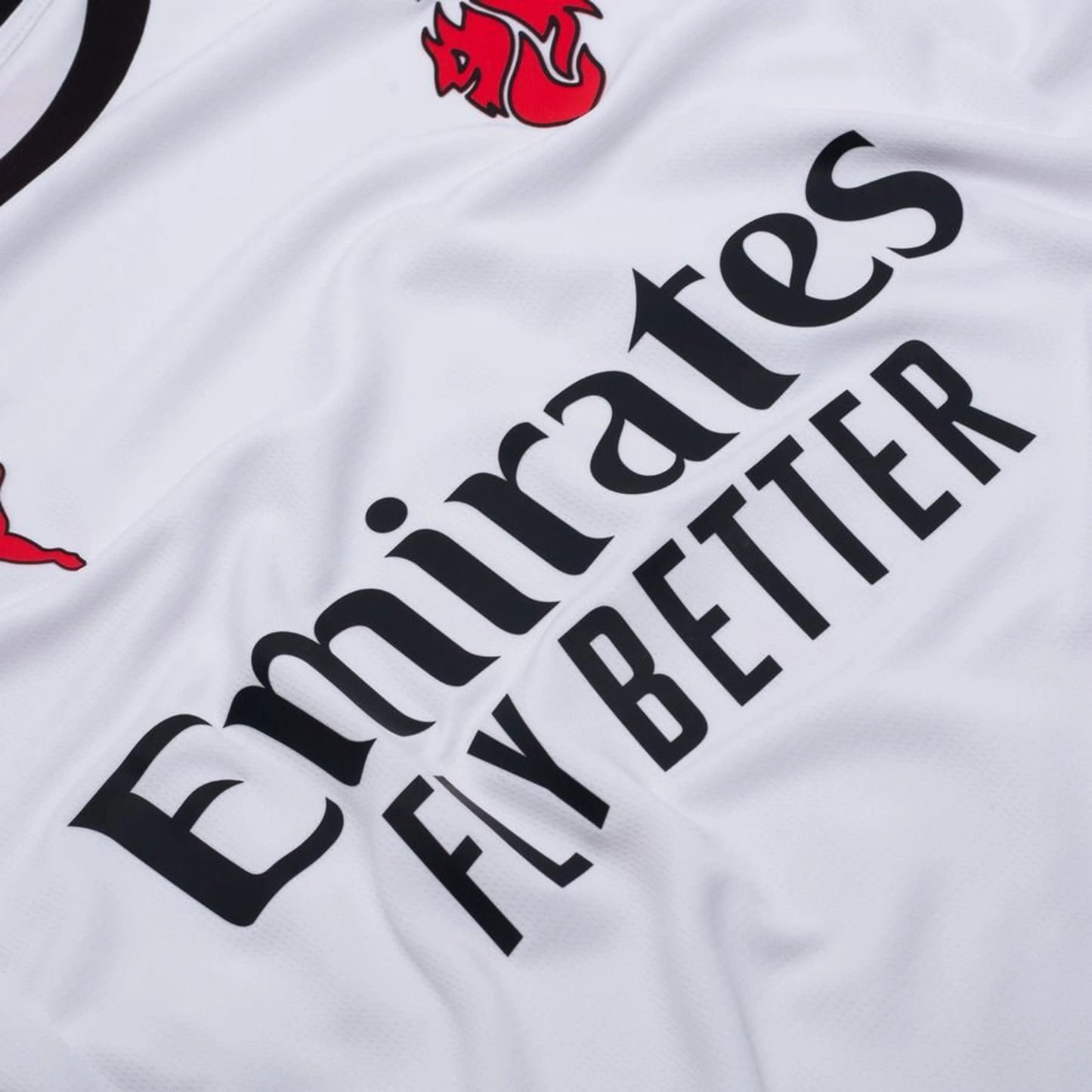 close up view of the PUMA AC Milan 2025/26 Away White Jersey