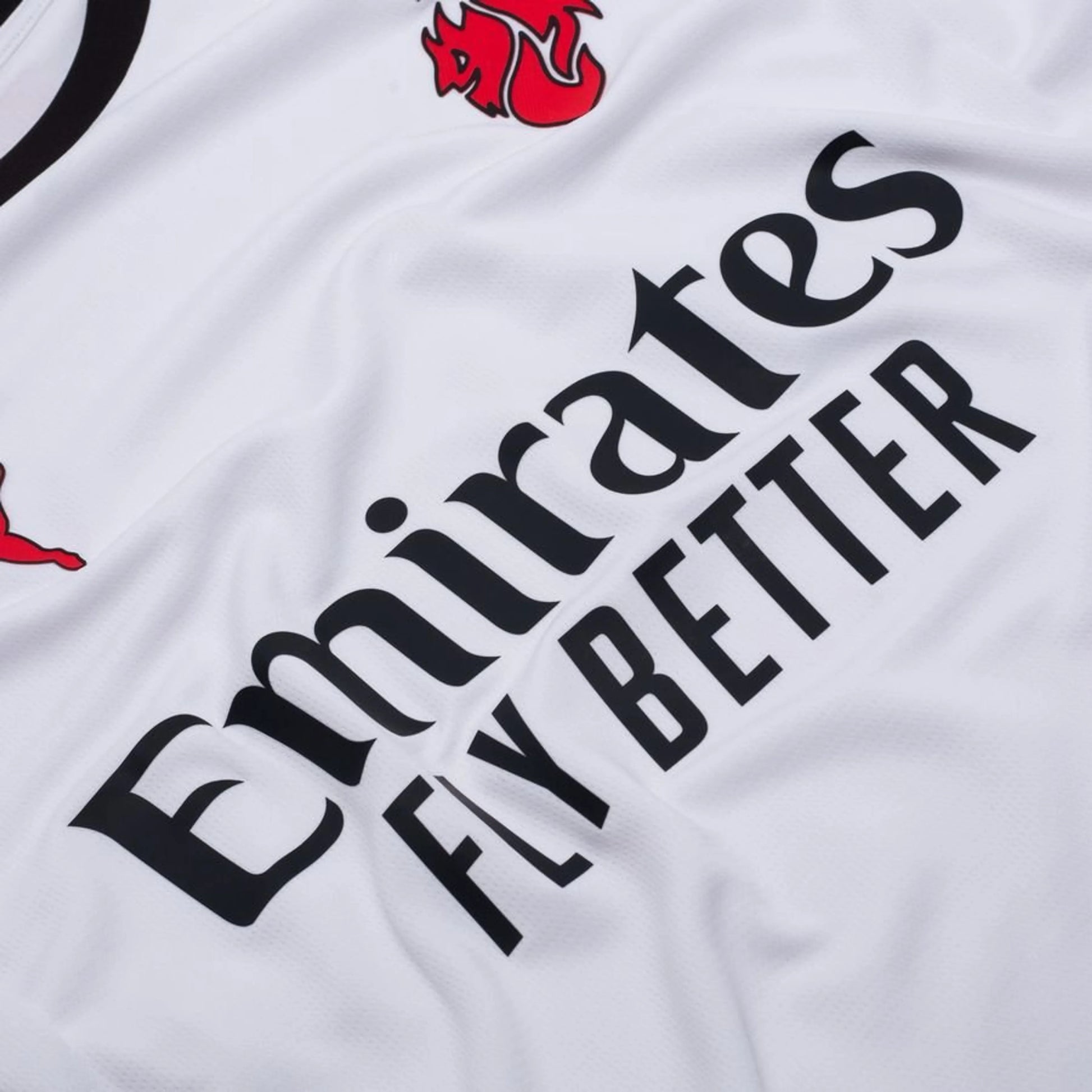 close up view of the PUMA AC Milan 2025/26 Away White Jersey