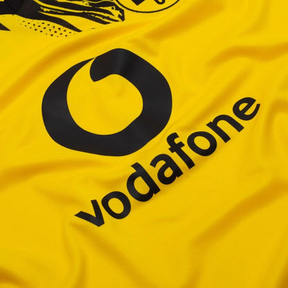 close up view of the PUMA Borussia Dortmund 2025/26 Home Yellow Shirt