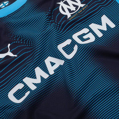 close up view of the PUMA Marseille 2025/26 Away Navy Shirt