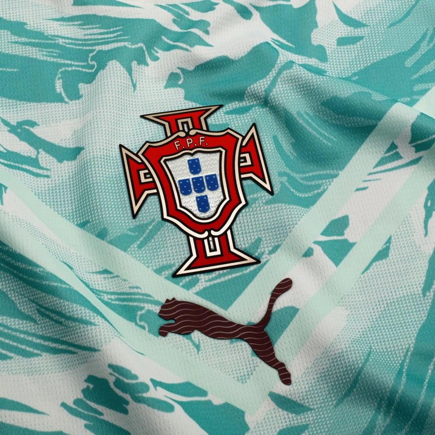 close up view of the PUMA Portugal World Cup 2026 Away Shirt - Long Sleeves