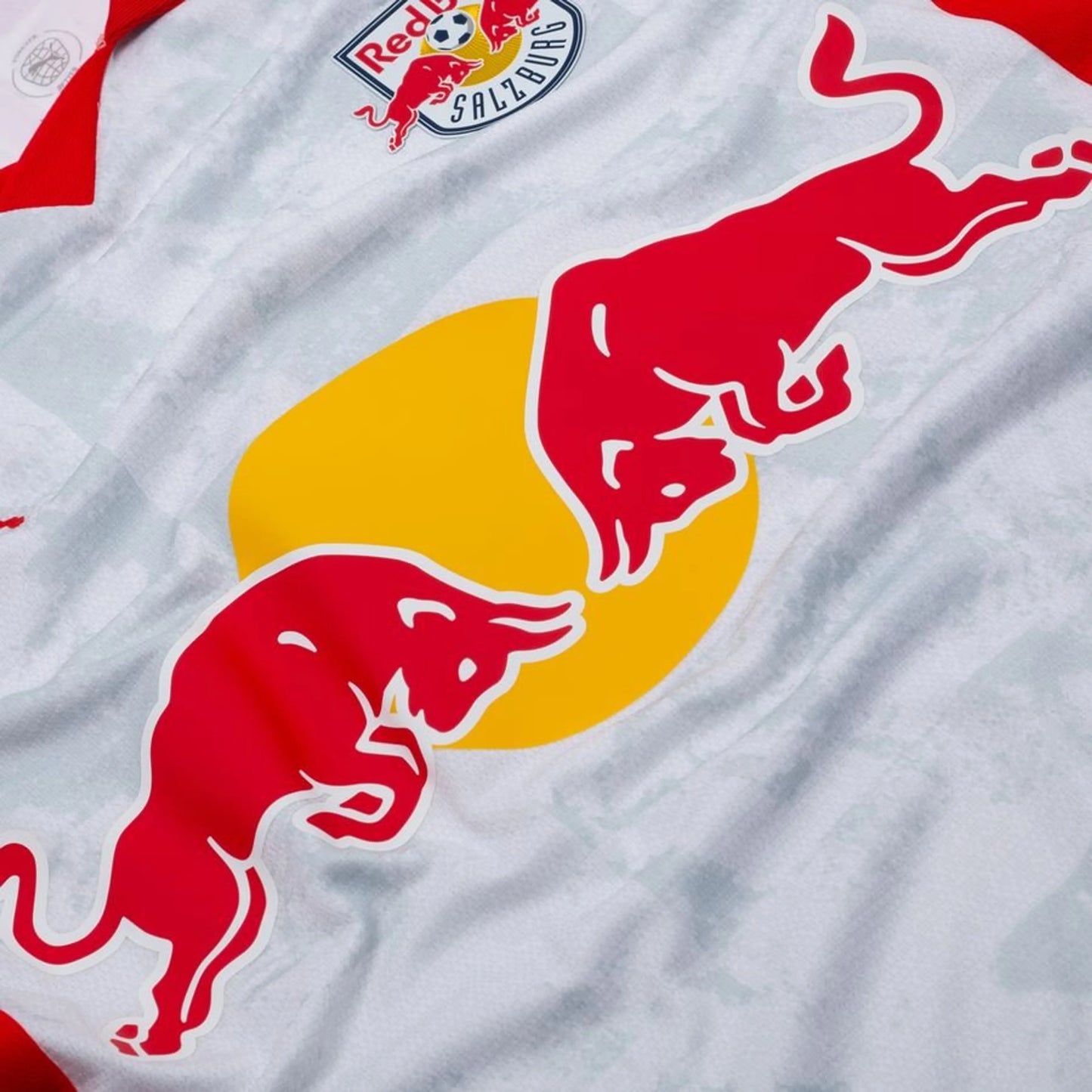close up view of the Puma FC Red Bull Salzburg Home Shirt 2025/26
