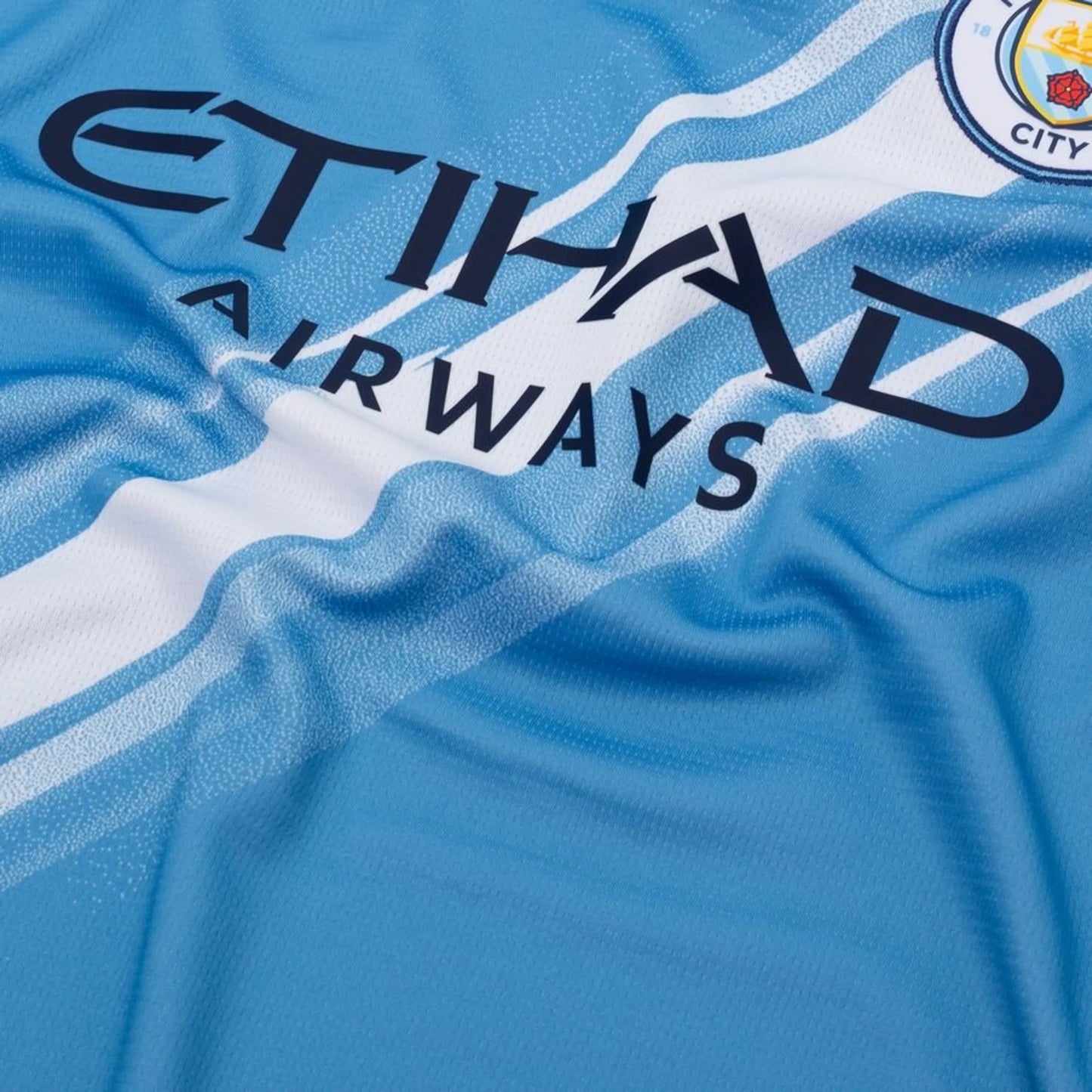 close up view of the Puma Manchester City Home Shirt 2025/26 Women -  Blue/White
