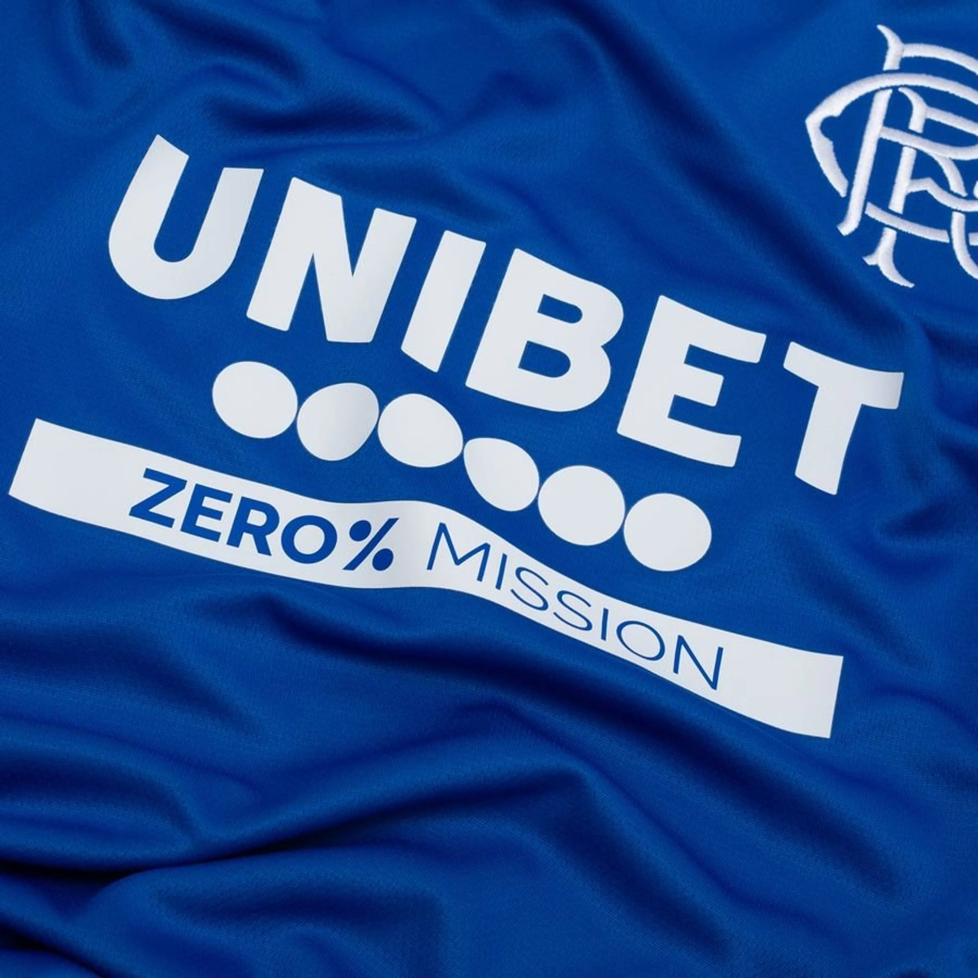 close up view on the Rangers FC Home Shirt 2025/26