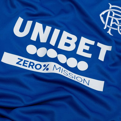 close up view on the Rangers FC Home Shirt 2025/26