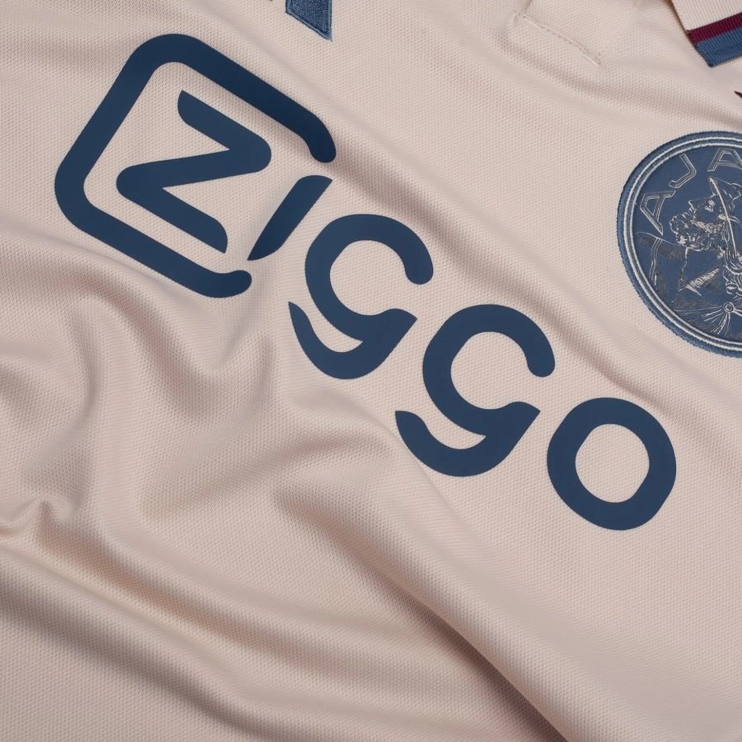 close up view of the adidas Ajax 2025/26 Third White Shirt