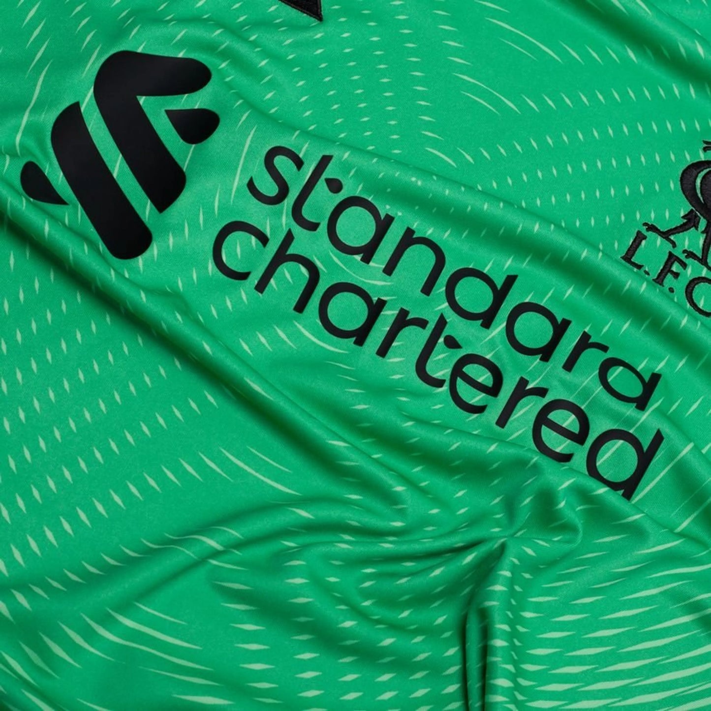 close up view of the adidas Liverpool FC 2025/26 Goalkeeper Jersey
