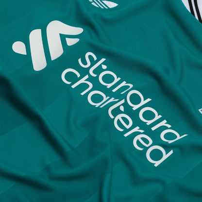close up view of the adidas Liverpool FC 3rd Shirt 2025/26 Women - Green