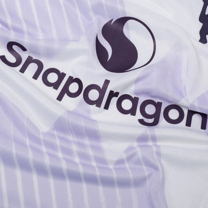 close up view of the adidas Manchester United 2025/26 Away White Jersey