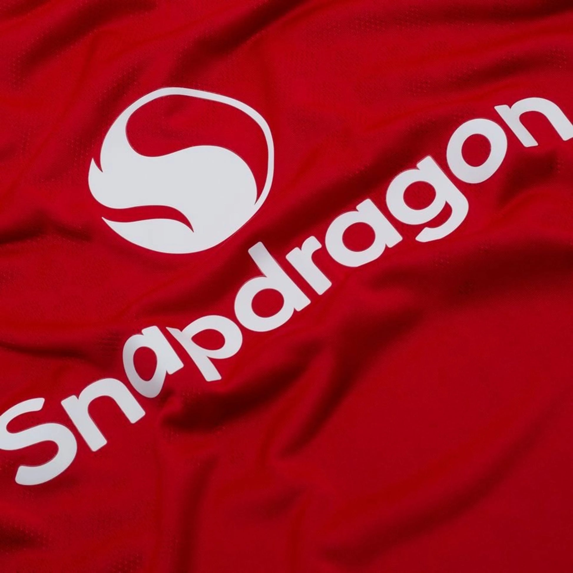 close up view of the adidas Manchester United 2025/26 Home Red Jersey