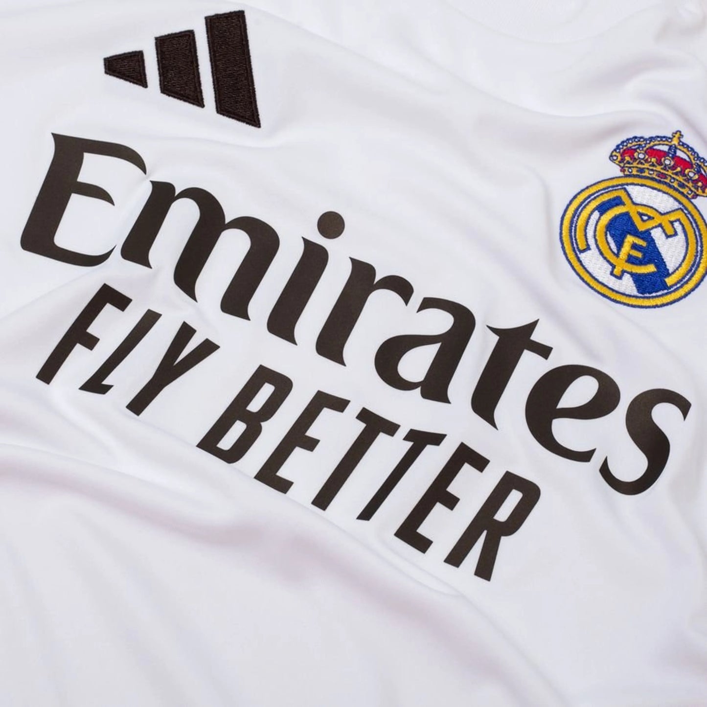 close up view of the adidas Real Madrid Home Shirt 2025/26 Women - White/Black