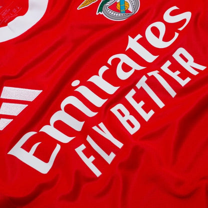 close up view of the adidas SL Benfica Home Shirt 2025/26