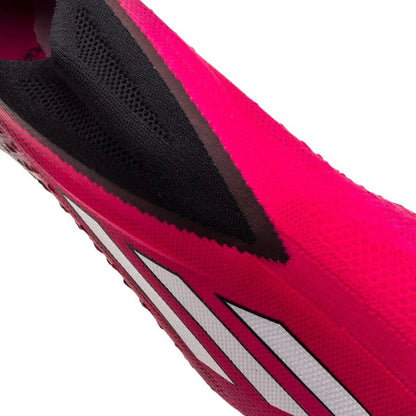 close up view of the adidas X Speedportal+ FG "Own Your Football" Pack in a Pink/Black colorway