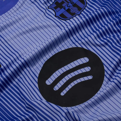 close up view of the Nike FC Barcelona 2025/26 Away Goalkeeper Shirt long sleeve in Violet/Black
