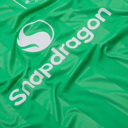 close up view of the adidas Manchester United 2025/26 Third Goalkeeper Jersey in Green