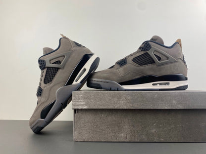 close view of the Air Jordan 4 Retro 'Cave Stone' (2025) Cave Stone/Black-Moon Particle Suede FV5029-200