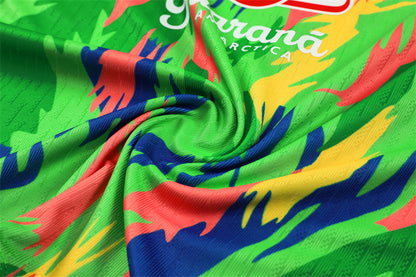close view on the Nike Brazil 2025/26 Multi-Color/Navy Quarter-Zip Soccer Tracksuit