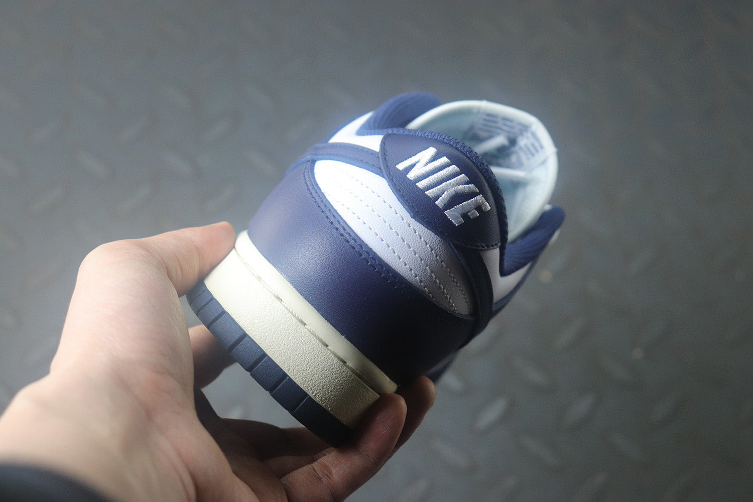 Nike dunk low midnight navy, all sizes available.