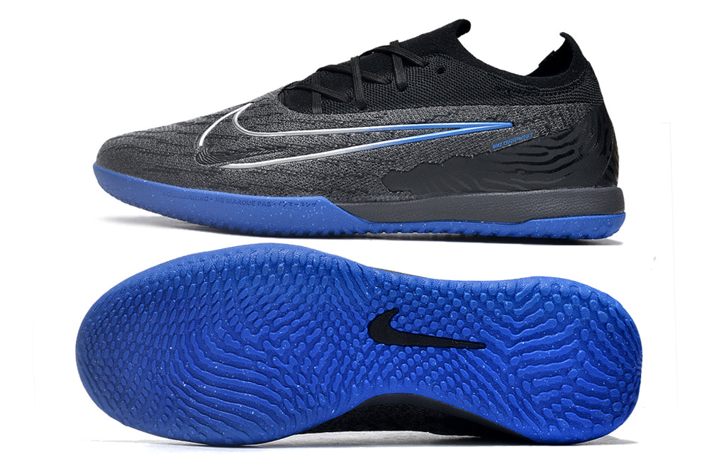 nike phantom gx elite low futsal black/blue