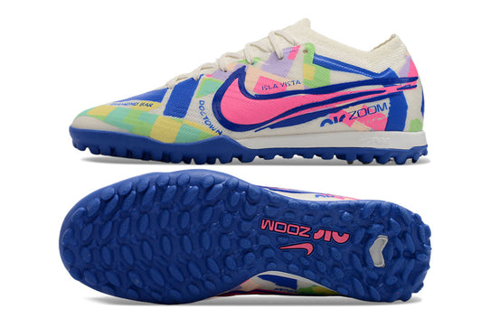 nike air zoom mercurial vapor 15 elite, white/colorful, available in FG, turf, futsal, and metal-sg.