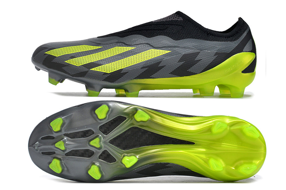 adidas x crazyfast elite laceless fg in black/green