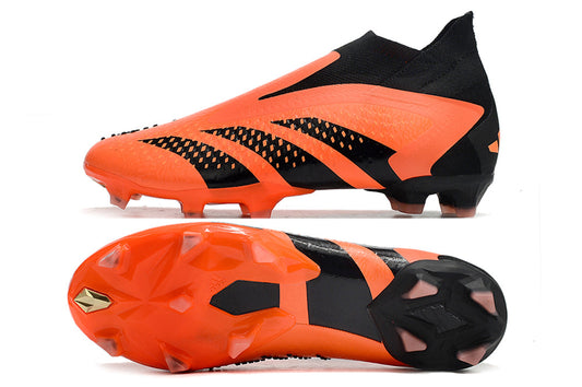 adidas predator accuracy fg laceless in black/orange