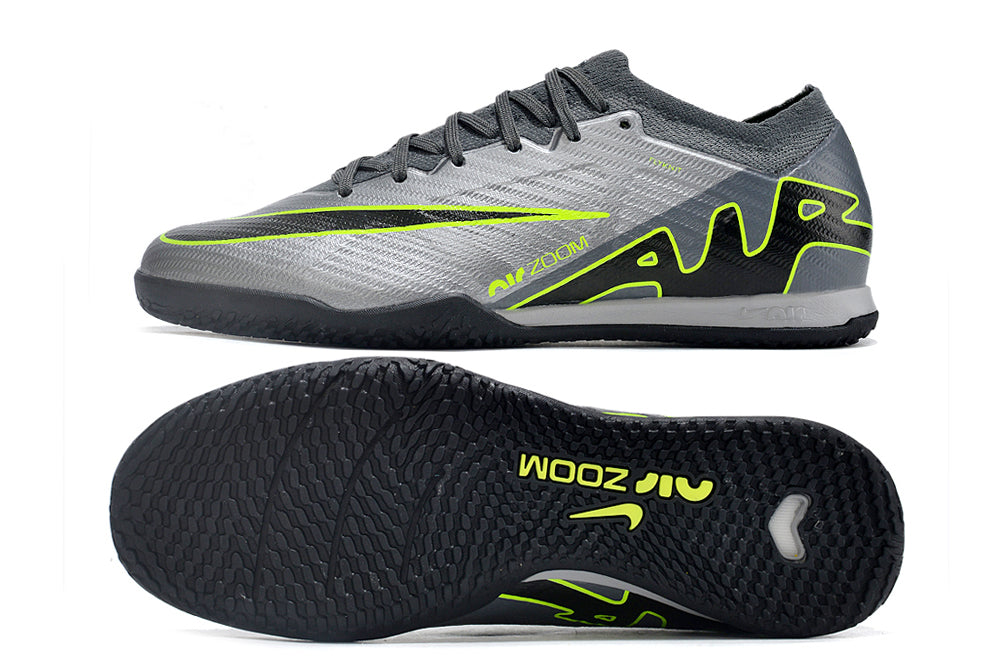 nike air zoom mercurial vapor 15 elite futsal black/grey