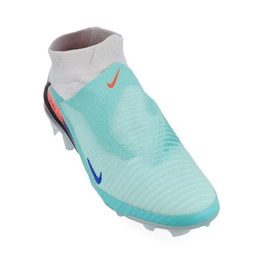 front view of the Nike Phantom 6 Elite High Cut FG "United Chapter 2" Pack in a Blue/Orange/Black/White colorway