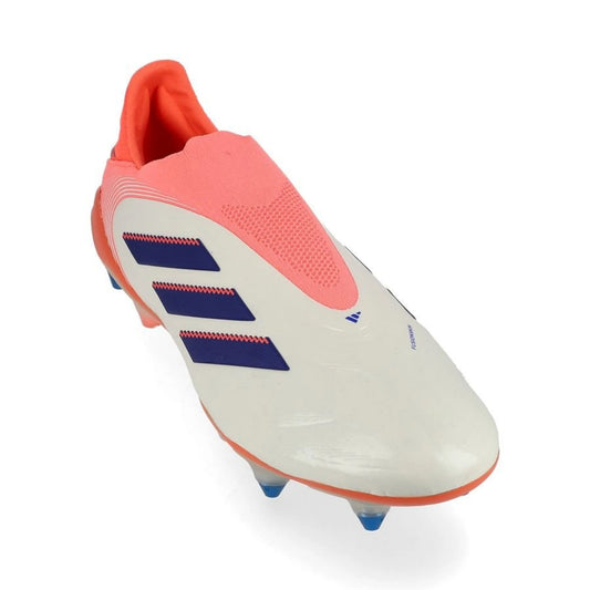 front view of the adidas Copa Pure Elite III Laceless SG from the Coral Blaze Pack