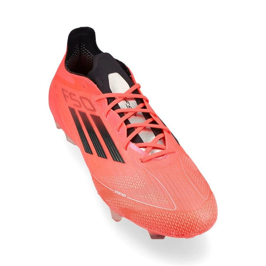 front view of the adidas F50 Elite FG "Vivid Horizon" Pack in an Pink/Black colorway