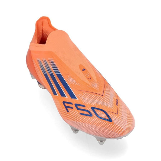 front view of the adidas F50 Elite Laceless SG in Orange from the Coral Blaze Pack