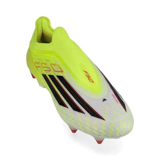 front view of the adidas F50 Elite Laceless SG in Yellow/Black from the Born For Goals Pack