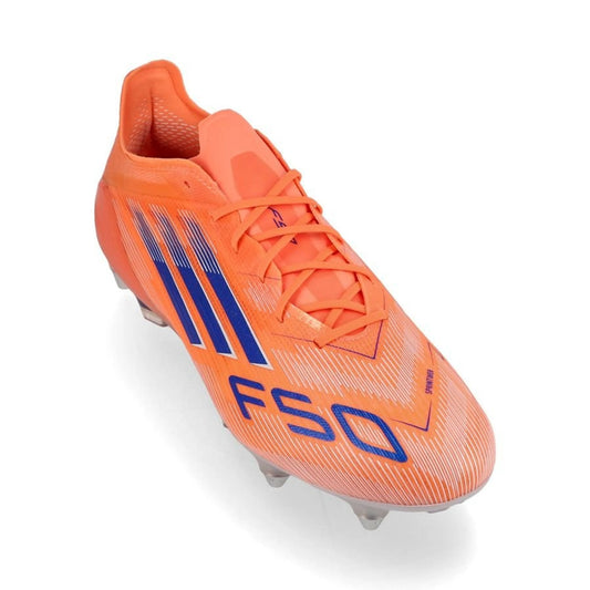 front view of the adidas F50 Elite SG in Orange from the vibrant Coral Blaze Pack