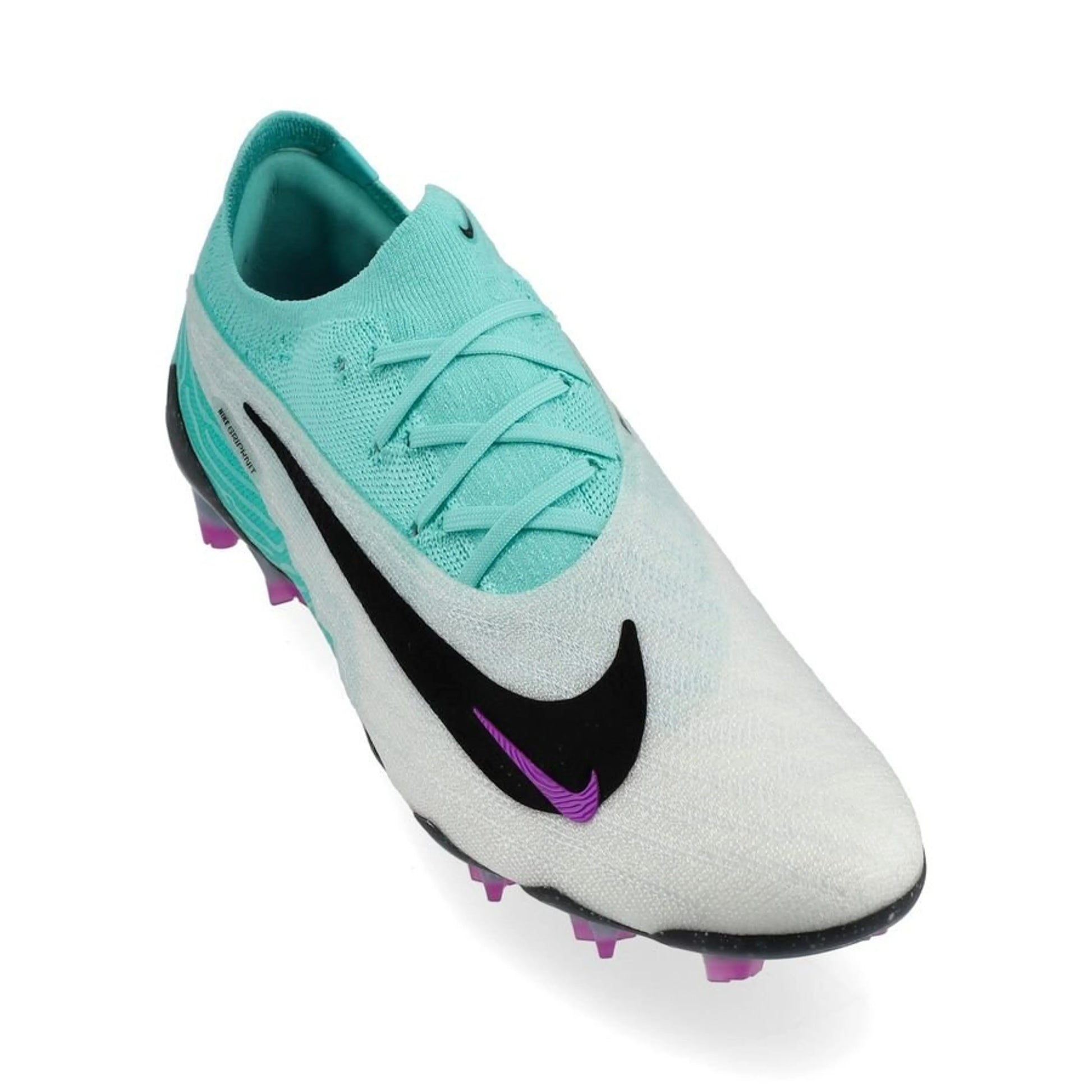 front view of the Nike Phantom GX Elite FG Peak Ready Pack in Turquoise/Black/Fuchsia /White colorway