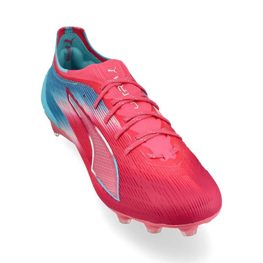 front view of the PUMA Ultra 6 Ultimate FG Re-charge Pack in Blue/Pink/Rose colorway