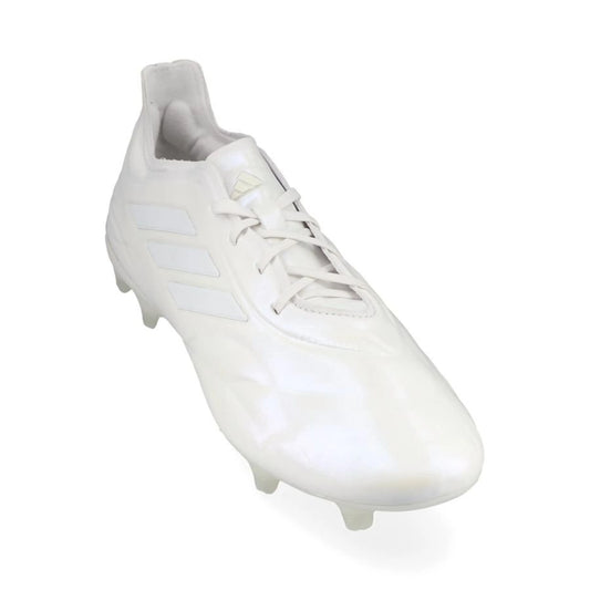 front view of the adidas Copa Pure FG Pearlized pack in a clean White finish.