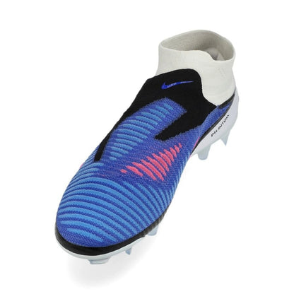 inside view of the Nike Phantom 6 Elite High Cut FG in Racer Blue / Pink Blast (Attack Pack)