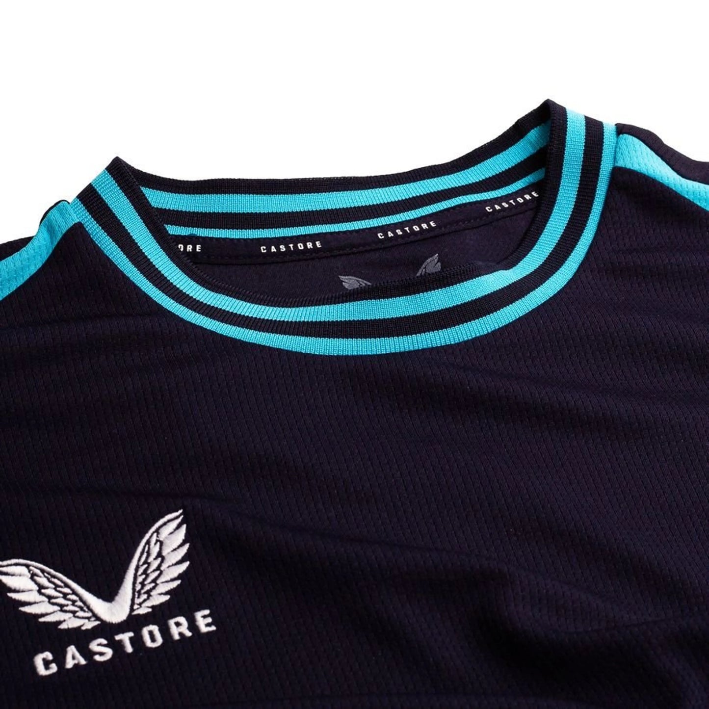 neck view of the Castore Athletic Bilbao 2025/26 Away Navy Shirt