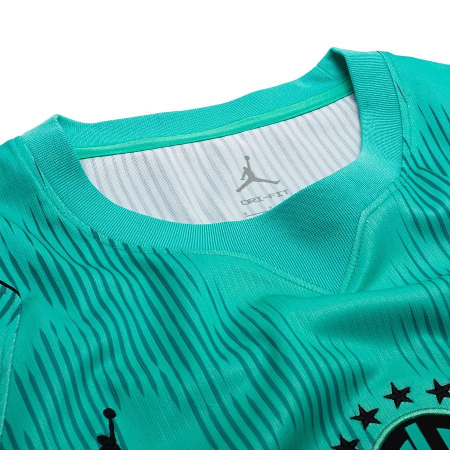 neck view of the Nike Air Jordan x CBF Brazil Goalkeeper Shirt World Cup 2026