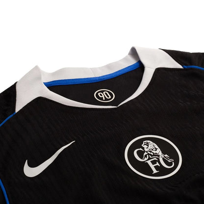 neck view of the Nike Chelsea 2025/26 Third Black Jersey