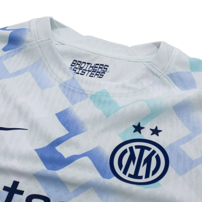 neck view of the Nike Inter Milan 2025/26 Away White Jersey