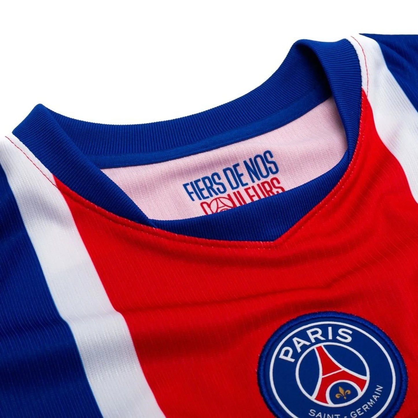 neck view of the Nike Paris Saint-Germain Womens Home Shirt 2026/27 - Blue/White/Red