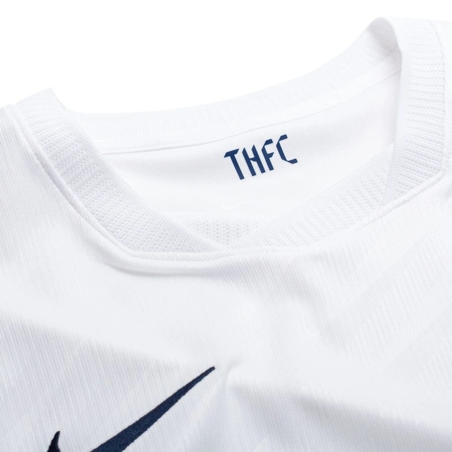 neck view of the Nike Tottenham Hotspur Men's Home Shirt 2026/27 - White/Binary Blue