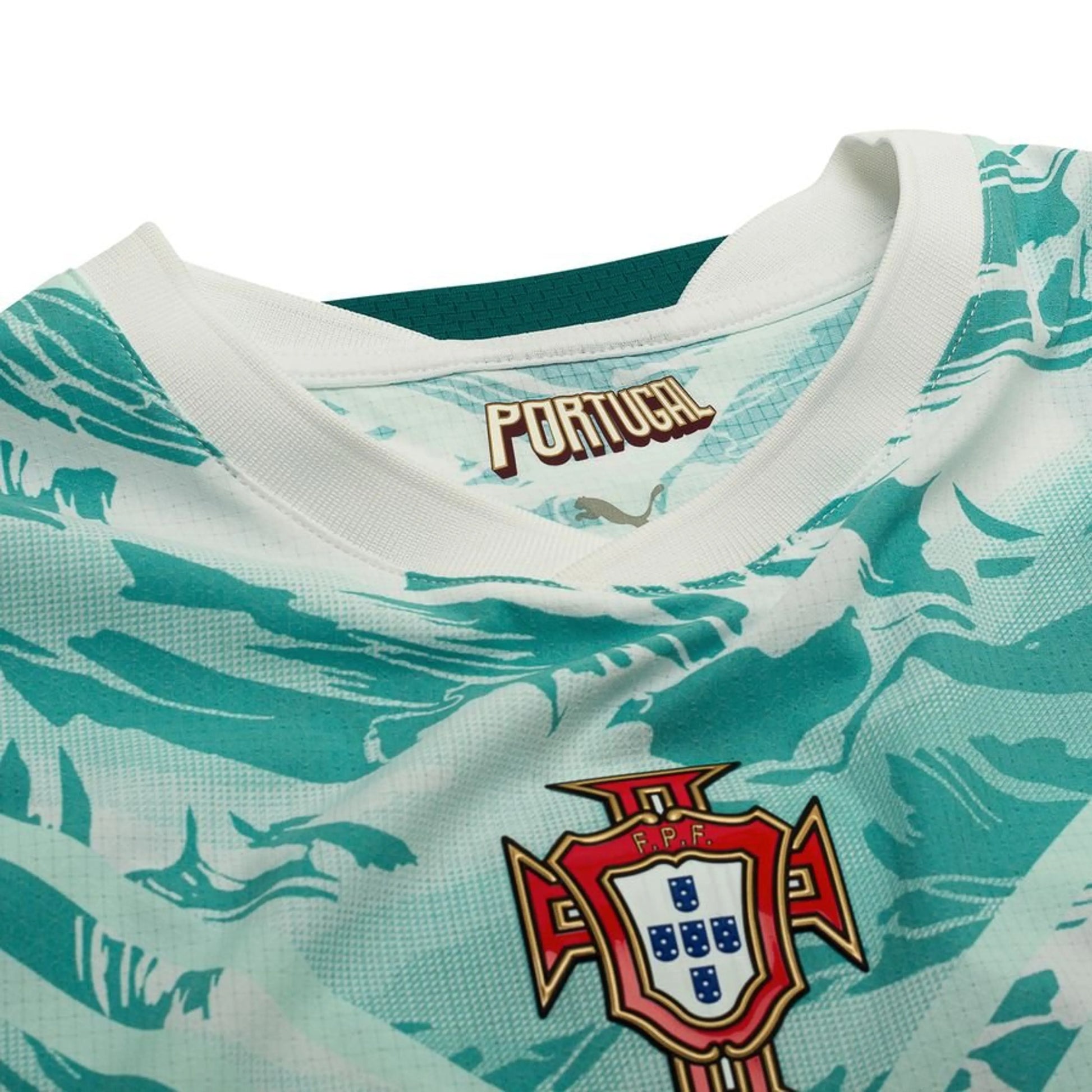 neck view of the PUMA Portugal World Cup 2026 Away Shirt