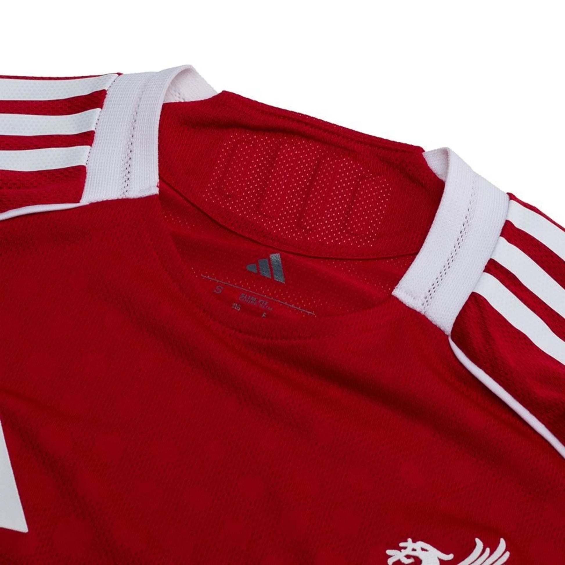 neck view of the adidas Liverpool FC 2025/26 Home Jersey
