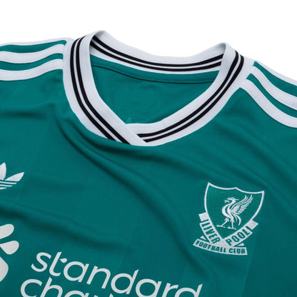 neck view of the adidas Liverpool FC 3rd Shirt 2025/26 Women - Green